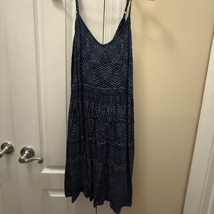 RVCA Navy and White print dress